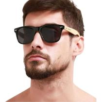 Óculos De Sol Polarizado Com Haste De Madeira Bambu Uv400 Masculino Óculos De Sol Polarizado Com Haste De Madeira Bambu Uv400 Masculino