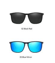 Óculos de Sol Polarizado com Proteção UV400 - Espelhado Azul ou Preto com Vinho