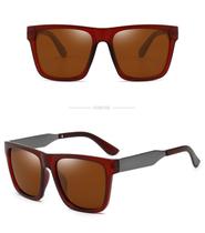 Óculos De Sol Polarizado Marrom Masculino Square Uv 400 Óculos De Sol Polarizado Marrom Masculino Square Uv 400