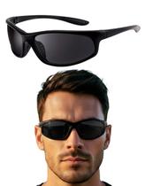 Óculos De Sol Polarizado Masculino Ciclismo Esportivo Bike Proteção Uv400 Lente Preto S0