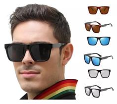Óculos De Sol Polarizado Masculino Square Uv 400 Varias Cores - OMG
