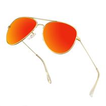 Óculos de Sol Polarizados Aviator Ziwanule - Para Homens e Mulheres - Laranja