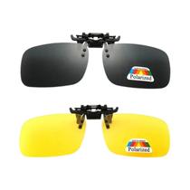 Óculos De Sol Polarizados Clip-On Em 4 Cores UV 380 Lentes Cinzas Visão Noturna Para Direção E Pesca