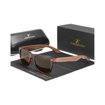Óculos de Sol Polarizados de Madeira de Nogueira - Feitos à Mão - UV400 - Estilo Retrô Masculino