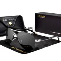 Óculos De Sol Polarizados Espelho Aviador Estilo Piloto com proteção Uv400