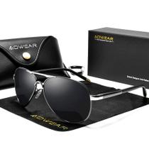 Óculos De Sol Polarizados Espelho Aviador Estilo Piloto com proteção Uv400