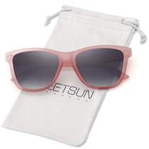 Óculos de Sol Polarizados MEETSUN - Estilo Clássico Retro Rosa