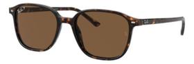 Óculos De Sol Polarizados Ray-ban Leonard Rb2193 Tamanho Standard Desenho 90257 53-18-m Armação Matte Y Lente Brown