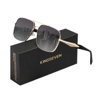 Óculos De Sol Polarizados UV400 Anti-reflexo Para Homens KINGSEVEN, Óculos Retro Quadrados Óculos De Sol Polarizados UV400 Anti-reflexo Para Homens KINGSEVEN, Óculos Retro Quadrados