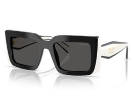 Óculos De Sol Prada Design Preto Brilho PRD01S 20G08Z-52 Óculos De Sol Prada Design Preto Brilho PRD01S 20G08Z-52