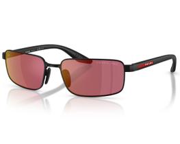 Óculos De Sol Prada Linea Rossa Preto Fosco Polarizado PSB54S 1BO07A-59 Óculos De Sol Prada Linea Rossa Preto Fosco Polarizado PSB54S 1BO07A-59