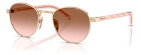 Óculos De Sol Prada Pale Gold Brown Prb52s Zvn0a6-49