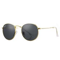 Óculos de sol Pro Acme Round Metal Frame 50mm Crystal Grey