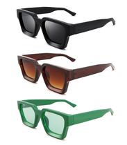 Óculos de sol Pro Acme Square Thick Frame UV400, pacote com 3, homens e mulheres Óculos de sol Pro Acme Square Thick Frame UV400, pacote com 3, homens e mulheres