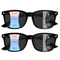 Óculos de sol progressivos femininos OPTOFENDY quadrados UV400, pacote com 2