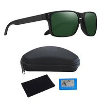Óculos De Sol Quadrado Esportivo Proteção UV400 Polarizado Pesca Corrida Dirigir Verde Escuro