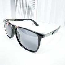 Óculos de sol quadrado haste com detalhe metal e textura interna moderno CÓD:A6997