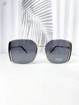 Óculos de sol quadrado moldura dourada unissex tendência retrô cód 31-ZB097