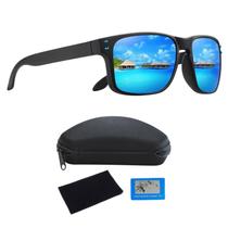 Óculos De Sol Quadrado Polarizado Proteção UV400 Esportivo Dirigir Pesca Bike Azul K764