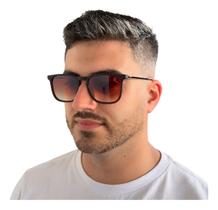 Oculos De Sol Quadrado Preto Unissex Proteção Uv400 Original