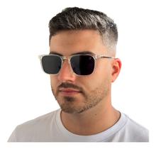 Oculos De Sol Quadrado Preto Unissex Proteção Uv400 Original