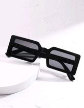 Óculos de Sol Quadrado Retangular Preto Street Style y2k UV400