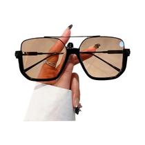 Óculos de Sol Quadrados Grandes Unissex - UV400 - Estilo Vintage Trendy Kammpt