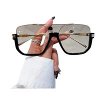 Óculos de Sol Quadrados Grandes Unissex - UV400 - Estilo Vintage Trendy Kammpt Óculos de Sol Quadrados Grandes Unissex - UV400 - Estilo Vintage Trendy Kammpt