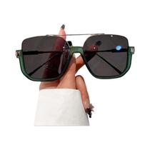 Óculos de Sol Quadrados Grandes Unissex - UV400 - Estilo Vintage Trendy Kammpt Óculos de Sol Quadrados Grandes Unissex - UV400 - Estilo Vintage Trendy Kammpt