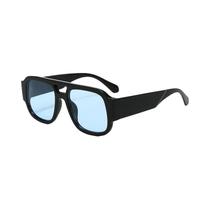 Óculos De Sol Quadrados Retro Em Cores Candy Para Mulheres, Com Armação Grande E Ponte Dupla, Óculos