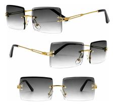 Óculos De Sol Quadrados Sem Moldura Moda Tendência Adicionar aos favoritos R 23 , 50