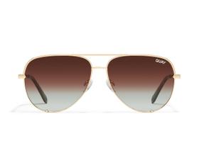 Óculos de Sol Quay High Key Extra Large Aviator Dourado Polarizado