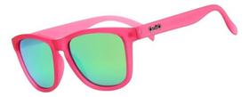Óculos De Sol Qüq Emborrachado Proteção Uv400 Leve Espelho Rosa Verde