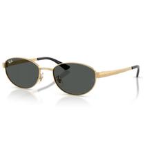 Óculos de Sol Ray-Ban 0RB3774D Oval em Metal 55mm Unissex Cor:Dourado-Cinza