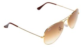 Óculos de Sol Ray-Ban Aviator RB3025 Dourado Marrom Degradê