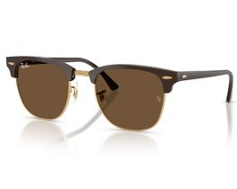 Óculos De Sol Ray Ban Clubmaster Classic Marrom RB3016 687853-51 Óculos De Sol Ray Ban Clubmaster Classic Marrom RB3016 687853-51