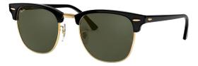 Oculos de Sol Ray-Ban Clubmaster RB3016 Clássico Preto/Ouro