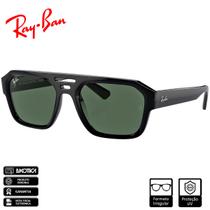 Óculos de Sol Ray-Ban Corrigan Bio Based Polido Preto Verde Escuro Cassic RB4397 667771 54