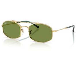 Óculos De Sol Ray Ban Evolution Dourado Verde RB3719 0014E-54