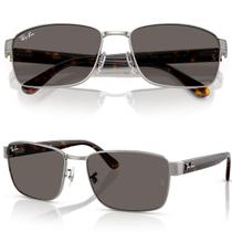 Óculos De Sol Ray Ban Gunmetal Dark Grey Tamanho 62 Óculos De Sol Ray Ban Gunmetal Dark Grey Tamanho 62