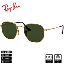 Óculos de Sol Ray-Ban Hexagonal Flat Lenses Ouro Verde Clássica G-15 - RB3548NL 001 51-21