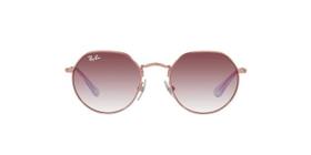 Óculos de Sol Ray-Ban Junior Jack RJ9565S 291 8H Ouro Rosê Lente Violeta Degradê Tam 47