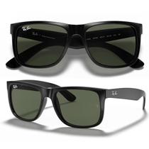 Óculos De Sol Ray Ban Justin Classic Preto Fosco RB4165L Tamanho 55 Óculos De Sol Ray Ban Justin Classic Preto Fosco RB4165L Tamanho 55