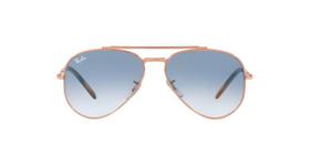 Óculos de Sol Ray-Ban New Aviator RB3625 92023F Ouro Rosê Lente Azul Degradê Tam 58