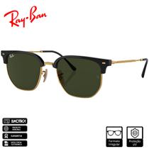Óculos de Sol Ray-Ban New Clubmaster Polido Preto Sobre Ouro Verde Classic RB4416 601 31 53