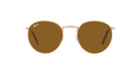 Óculos de Sol Ray-Ban New Round RB3637 920233 Ouro Rosê Lente Marrom Tam 50