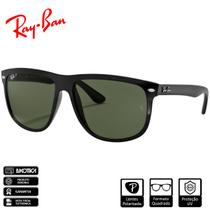 Óculos de Sol Ray-Ban Original Boyfriend Preto Polido VerdeClássico G-15 Polarizado - RB4147 601/58 60-15