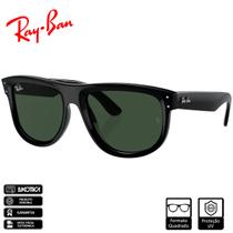 Óculos de Sol Ray-Ban Original Boyfriend Reverse Preto Polido Verde Clássico G-15 - RBR0501S 6677VR 56-18