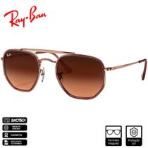 Óculos de Sol Ray-Ban Original Marshal ll Cobre Polido Rosa/Marrom Degradê - RB3648M 9069A5 52