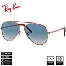 Óculos de Sol Ray-Ban Original New Aviator Ouro Rosado Polido Azul Degradê RB3625 92023F 58 14